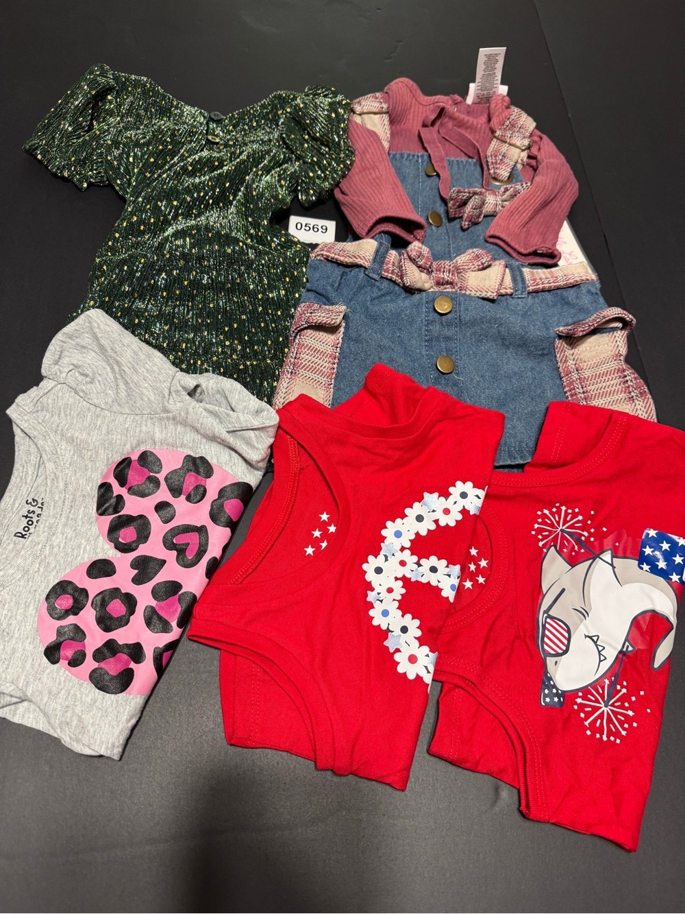 Lot of 12 Month Girl Dresses and Tees